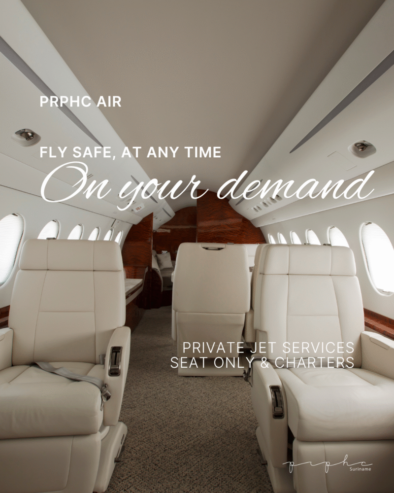 PRPHC Air Charters and Seats only Suriname